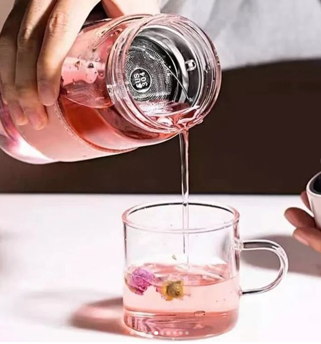 Tea and Herb Strainer Glass Bottle