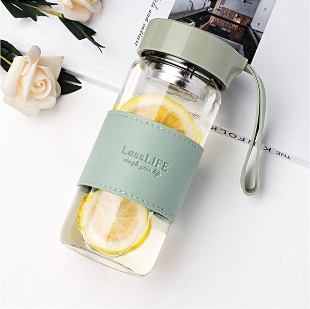 Tea and Herb Strainer Glass Bottle