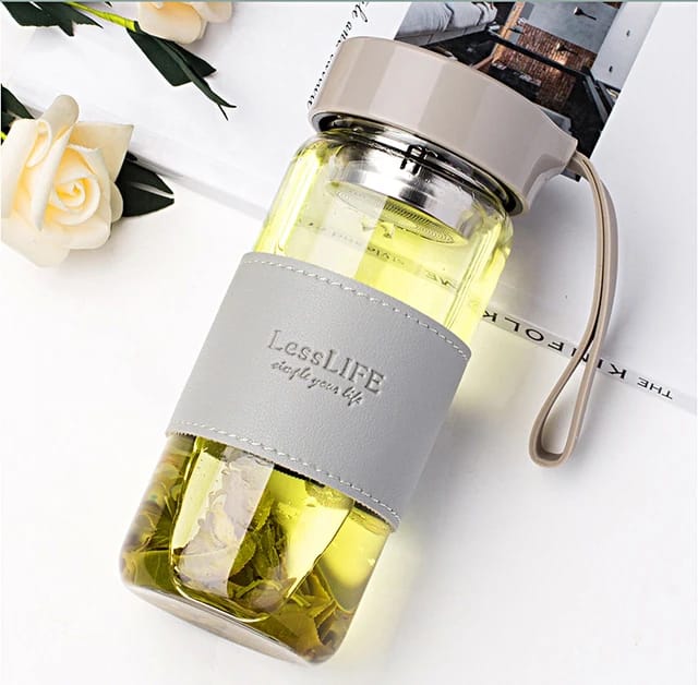 Tea and Herb Strainer Glass Bottle